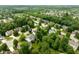 Aerial view of a home in a lush, green neighborhood with mature trees and well-maintained landscaping at 13861 Barberry Ct, Carmel, IN 46033