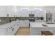 Bright kitchen featuring white cabinets, modern appliances, and a spacious island at 1405 Deloss St, Indianapolis, IN 46201