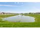 A beautiful community pond with a fountain adds a tranquil touch to this neighborhood, enhancing its serene atmosphere at 1669 Windrush Pl, Westfield, IN 46074