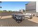 Inviting rooftop deck featuring lounge seating and dining area with city views at 1818 N Pennsylvania St, Indianapolis, IN 46202