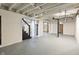 Spacious unfinished basement with exposed ceiling beams at 2164 E Raymond St, Indianapolis, IN 46203