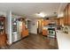 Spacious kitchen featuring stainless steel refrigerator and range with ample counter space at 2782 Branigin Creek Blvd, Franklin, IN 46131