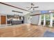 Open concept with hardwood floors and a modern kitchen at 3201 Chamberlin Dr, Indianapolis, IN 46227