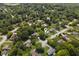 Aerial view of houses with lush, mature trees surrounding the properties in a beautiful neighborhood at 321 4Th E Ct, Carmel, IN 46033