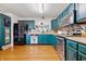 Beautiful kitchen with colorful cabinets and stainless steel appliances at 34 Westview Pl, Bargersville, IN 46106