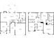 Detailed floor plan showcasing the layout of a two-story home with labeled rooms and dimensions for each level at 4650 Blue Marlin Way, Indianapolis, IN 46239