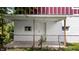 This back porch is fully covered and features a doorway and two windows at 541 Dayton Ave, Indianapolis, IN 46203