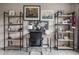 Contemporary office space with open shelving, stylish decor, and natural light at 6296 Sugar Maple Dr, Zionsville, IN 46077
