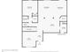 First floor floorplan showcasing layout of the kitchen, living room, dining room and office at 6507 W Whispering Way, Greenfield, IN 46140