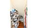 Pantry with white wire shelving holds food and cleaning supplies at 6580 Kings Ct, Avon, IN 46123