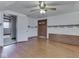 Bedroom with hardwood floors and a built-in closet at 70 Fairground St, Franklin, IN 46131