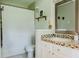 Bathroom with a shower, stylish vanity, and decorative accents at 7402 Northfield Blvd, Fishers, IN 46038