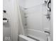 Bathroom with white shower and white walls at 8244 E Hadley Rd, Camby, IN 46113