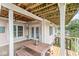 Charming covered patio, ideal for outdoor dining and enjoying the waterfront scenery at 11244 Blackwalnut Pt, Indianapolis, IN 46236