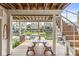 Cozy covered patio with dining area and easy access to the waterfront at 11244 Blackwalnut Pt, Indianapolis, IN 46236
