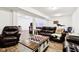 A well furnished basement includes sofa seating and a checkerboard-style coffee table at 1521 Avondale Dr, Westfield, IN 46074