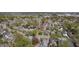 An aerial view of a residential neighborhood featuring tree-lined streets and diverse housing at 1641 Winton Ave, Speedway, IN 46224