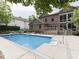 Backyard view of a stunning pool area, perfect for outdoor enjoyment and entertaining guests at 20 Forrests Edge Ct, Indianapolis, IN 46227