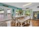 Bright dining area with table, chairs, bench seating, and natural light from multiple windows at 3624 Woodcliff Dr, Indianapolis, IN 46203