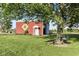 Exterior view of the barn with decorative touches at 3840 W 38Th St, Anderson, IN 46011