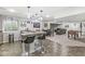 Spacious finished basement with a bar area, dining space, lounge area, and entertainment options at 4642 Big Run Ct, Indianapolis, IN 46239