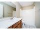 Bathroom with a single vanity and combined shower/tub at 5258 Brassie Dr, Indianapolis, IN 46235