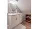 Bathroom featuring a vanity with white countertop and stylish decor at 5315 Camden St, Indianapolis, IN 46227