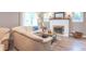 Comfortable living room showcasing a fireplace, stylish decor, and bright natural light at 5315 Camden St, Indianapolis, IN 46227