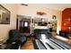 Inviting living room showing the open floorplan and hardwood flooring at 5654 Paradise Dr, Martinsville, IN 46151