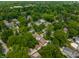 An aerial view captures the serene neighborhood, showcasing tree-lined streets and well-maintained homes at 5805 Forest Ln, Indianapolis, IN 46220