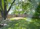 Spacious backyard with a basketball court and a large tree providing shade at 706 N Euclid Ave, Indianapolis, IN 46201