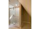 Contemporary bathroom featuring a glass enclosed shower with custom tile work at 706 N Euclid Ave, Indianapolis, IN 46201
