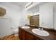 Bathroom featuring a double sink vanity, with a shower and toilet in a neutral color scheme at 8199 Sydney Ln, Avon, IN 46123