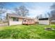 Backyard featuring green grass and a deck at 829 Meadow Ln, Greenfield, IN 46140