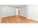 Spacious bedroom offers hardwood floors, closet and neutral paint at 8445 Montery Rd, Indianapolis, IN 46226