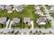 Aerial view of a suburban home, showcasing its landscaped yard and neighborhood at 10054 Win Star Way, Fishers, IN 46040
