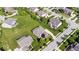 Bird's eye view of a well-manicured suburban neighborhood at 10054 Win Star Way, Fishers, IN 46040