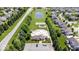 Overhead shot of a lovely community pool, park, and recreation area at 10054 Win Star Way, Fishers, IN 46040