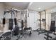 Finished basement featuring an exercise room with workout equipment and rubber flooring at 10054 Win Star Way, Fishers, IN 46040