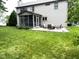 Expansive backyard featuring a screened porch and patio seating, great for enjoying the outdoors at 10760 Independence Way, Carmel, IN 46032