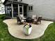 Comfortable outdoor seating area with a fire pit perfect for entertaining or relaxing in the beautiful backyard at 10760 Independence Way, Carmel, IN 46032