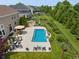 Stunning backyard with a sparkling pool, patio, and outdoor seating at 1102 Clearwell Dr, Greenwood, IN 46143