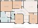 Upstairs floor plan featuring the primary bedroom and bath, bedrooms, and open space at 1102 Clearwell Dr, Greenwood, IN 46143
