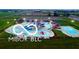 Aerial view of a vibrant community water park at 1102 Clearwell Dr, Greenwood, IN 46143