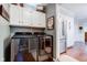 This laundry room features a stainless steel washer and dryer at 11510 Ralston Ave, Carmel, IN 46032