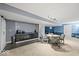 Basement with dining and bar area, featuring modern decor and plenty of room for entertaining at 11987 Quarry Ct, Fishers, IN 46037