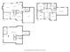 Three-floor house plan with living room, kitchen, bedrooms, bathrooms, garage, and storage; approximate sizes vary at 11987 Quarry Ct, Fishers, IN 46037