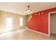 Open dining area with tile floors, back door, and a modern chandelier at 12671 Endurance Dr, Fishers, IN 46037