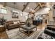 Comfortable living room features hardwood flooring, vaulted ceiling and an open floor plan at 140 4Th Nw St, Carmel, IN 46032