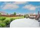 Landscaped backyard with patio and outdoor seating at 14514 Glapthorn Rd, Fishers, IN 46037